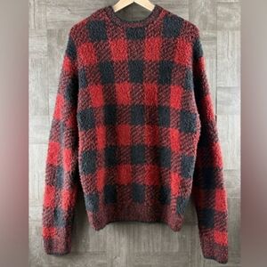 Skims Pullover Cozy BRICK Buffalo Check L/XL